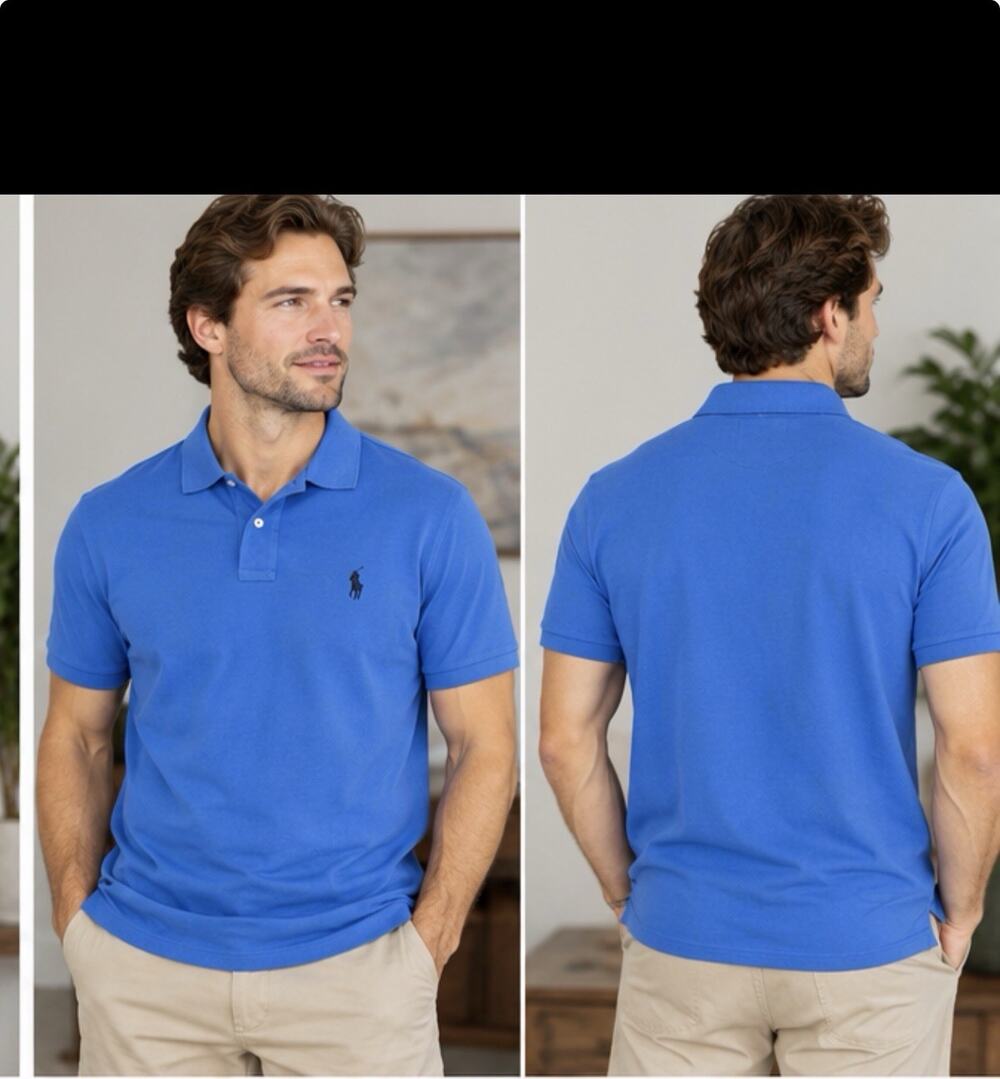 Polo Ralph Lauren Custom Slim Fit Polo Men’s M Blue Short Sleeve Pony Logo